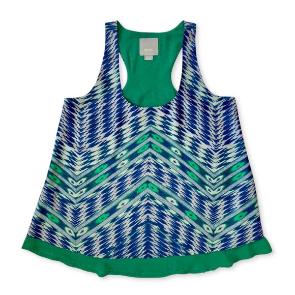 Anthropologie Maeve Geo Ikat Racerback Tank Top Sleeveless Blouse Festival Boho - Picture 3 of 12